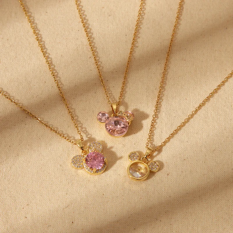 Crystal Circle Pendant Necklace