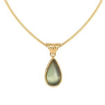 Teardrop Gemstone Pendant Necklace