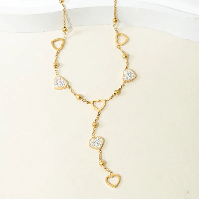 Heart Charm Drop Necklace - Image 2