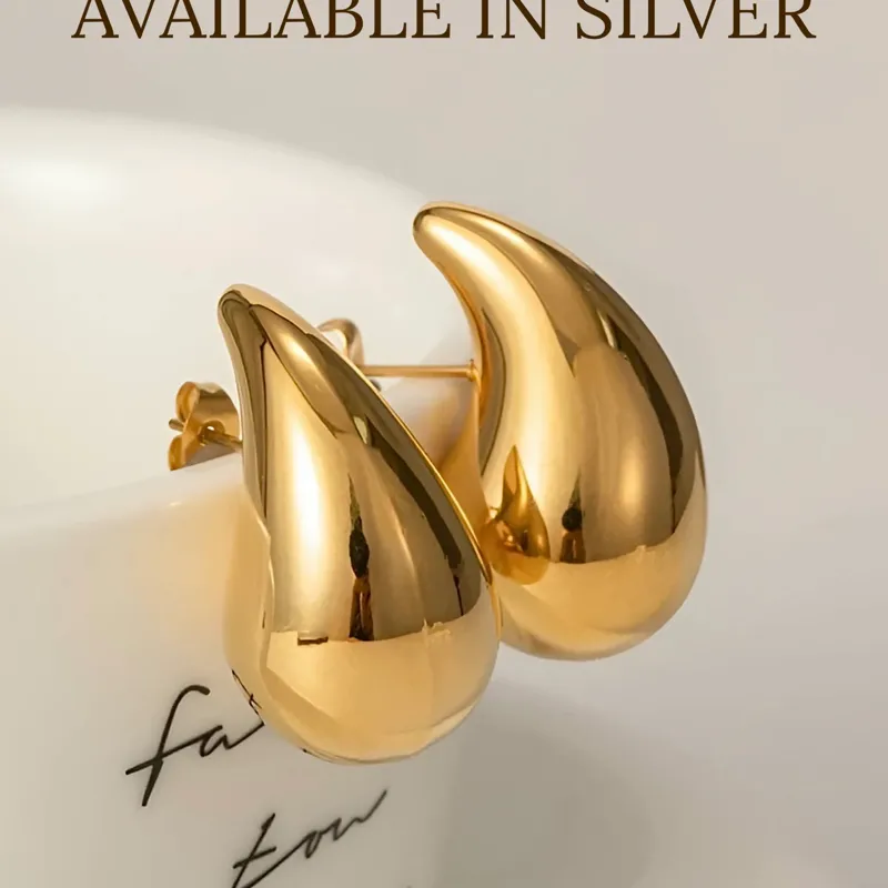 Teardrop Statement Earrings - Image 3