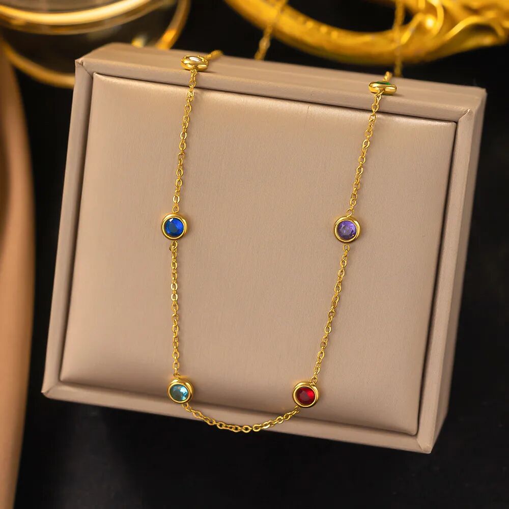 Aurora Gem Station Necklace