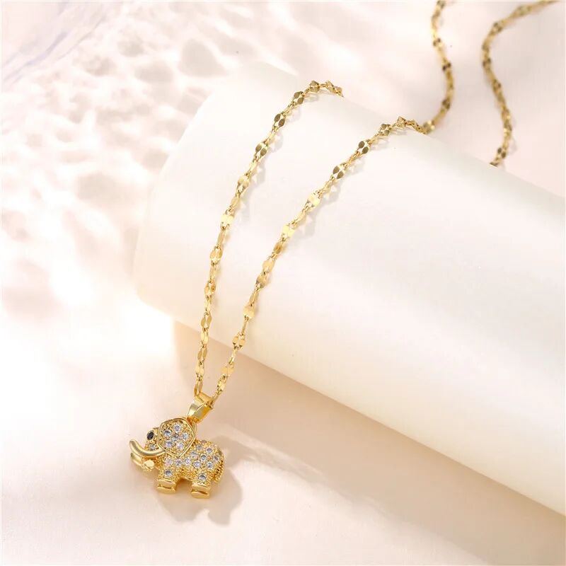 Gold Elephant Pendant Necklace - Image 6