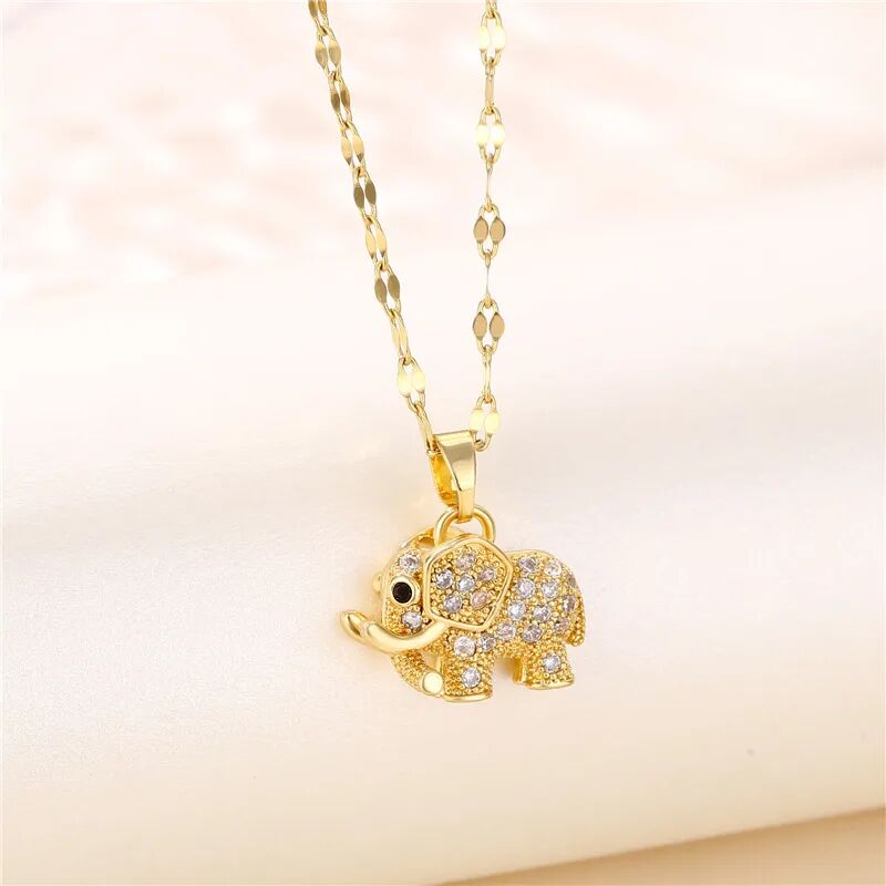 Gold Elephant Pendant Necklace - Image 7