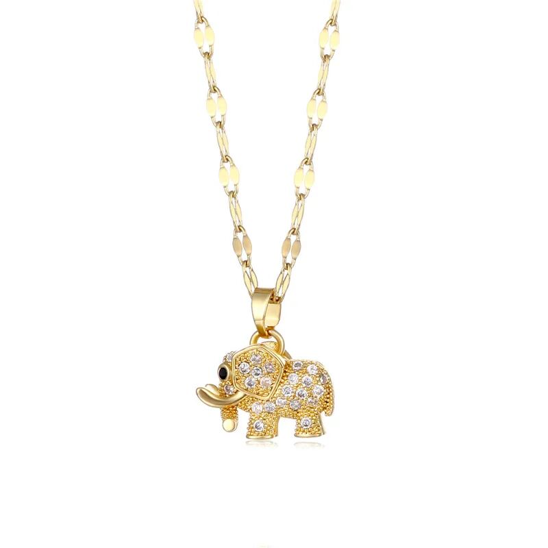 Gold Elephant Pendant Necklace - Image 9