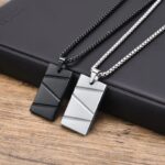 Matte Black Pendant Necklace
