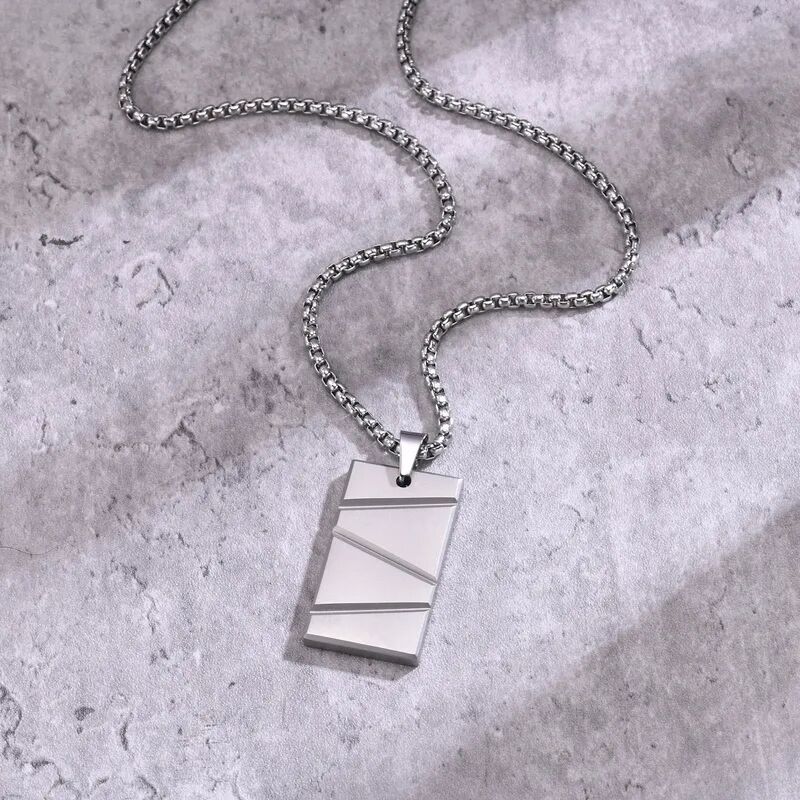 Matte Black Pendant Necklace - Image 8