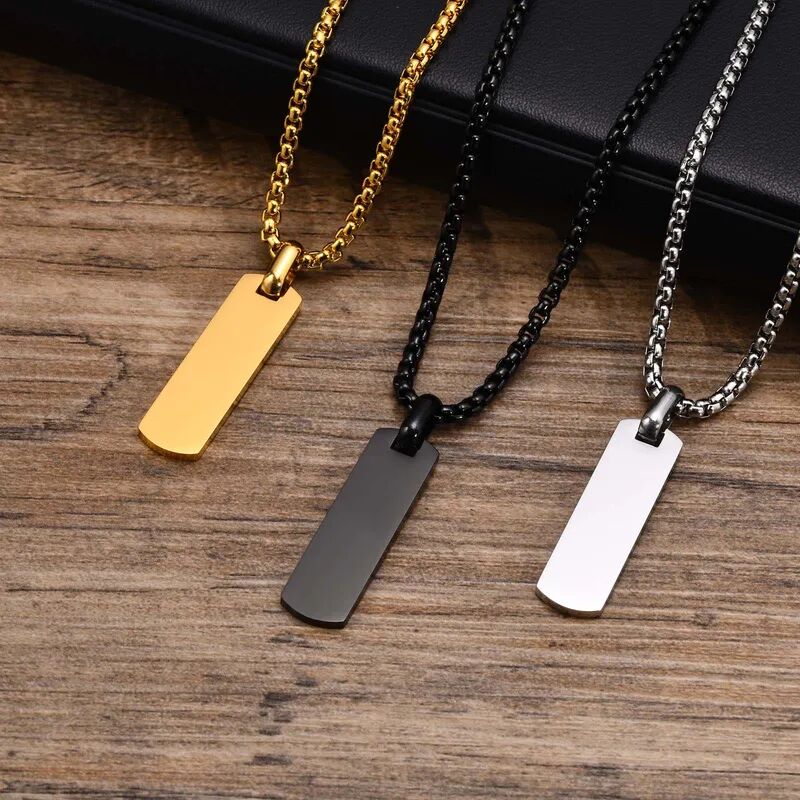 Bold Tag Pendant Necklace - Image 9