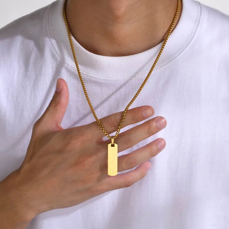 Bold Tag Pendant Necklace - Image 8