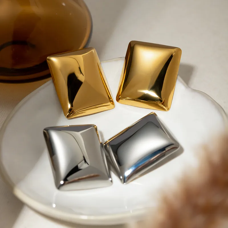 Gold Statement Earrings - Image 2