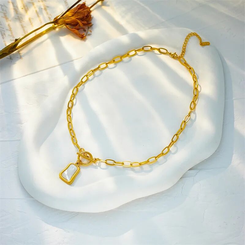 Gold Link Chain Necklace - Image 3