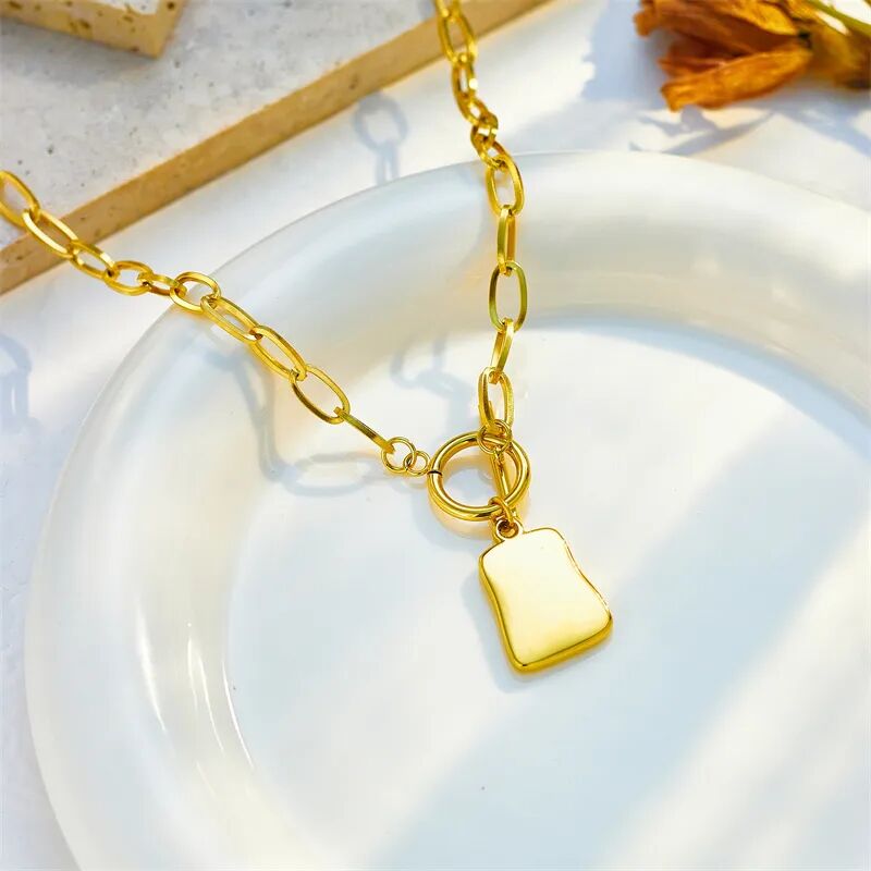 Gold Link Chain Necklace - Image 4