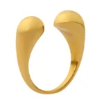 Gold Ball Open Ring Adjustable