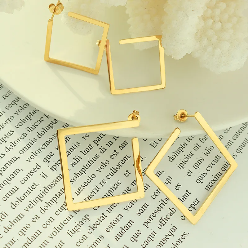 Square Hoop Earrings - Image 4