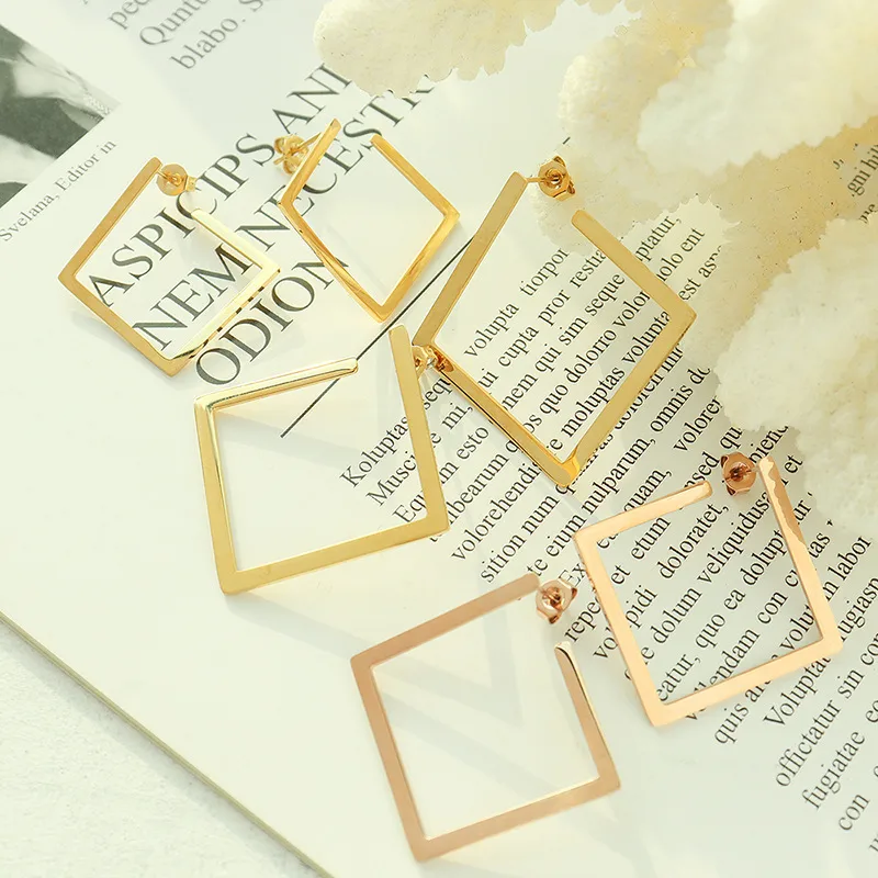 Square Hoop Earrings - Image 3