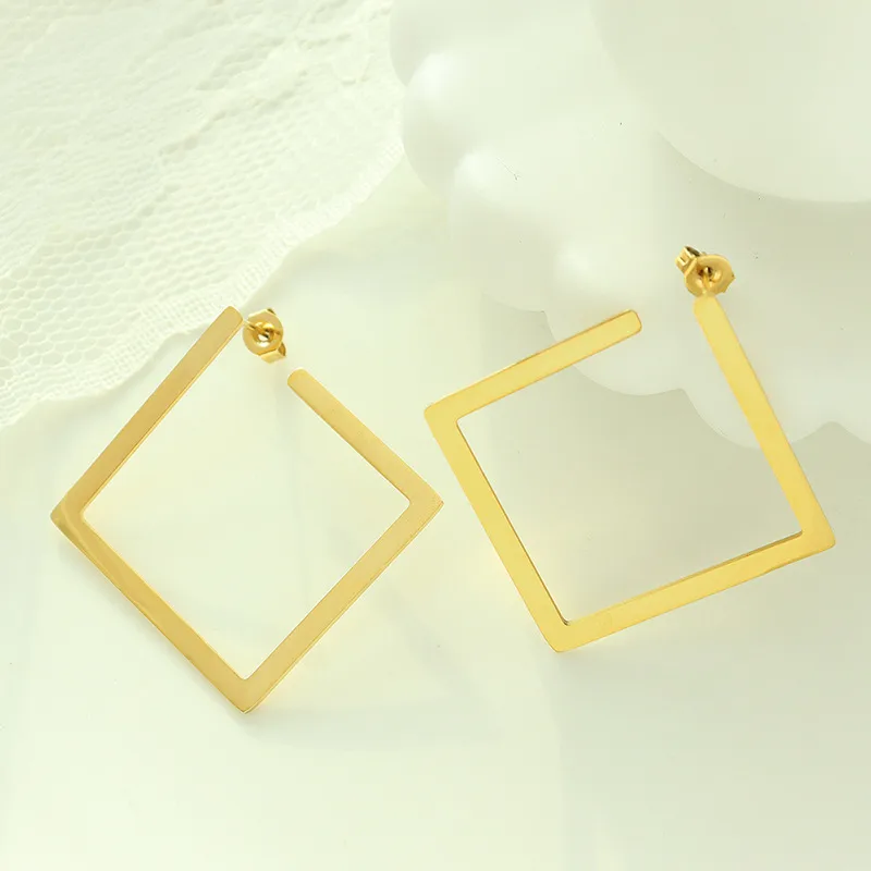 Square Hoop Earrings - Image 2