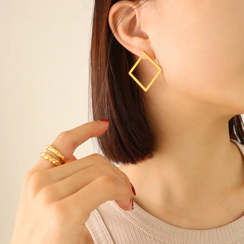 Square Hoop Earrings - Image 5