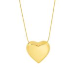 Gold Heart Pendant Necklace