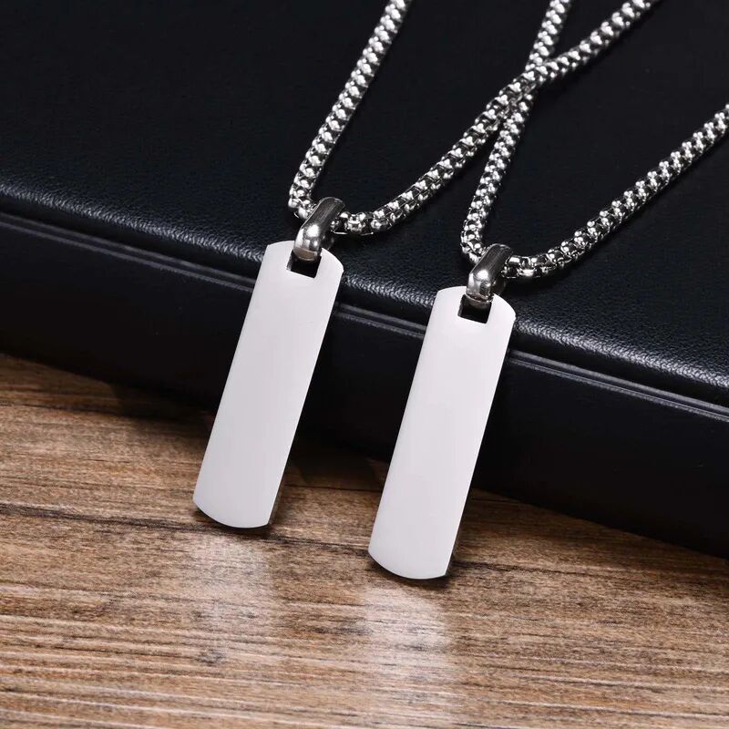 Bold Tag Pendant Necklace - Image 11