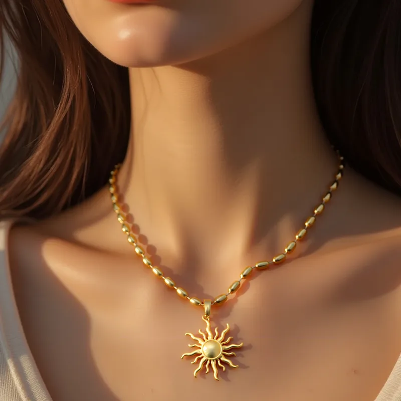 Sun Pendant Necklace - Image 3