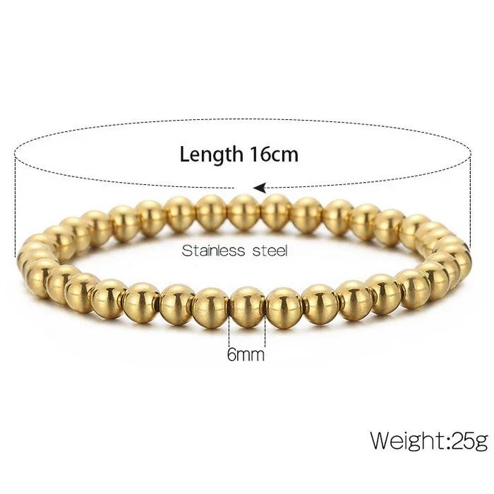 Classic Gold Beaded Bracelet - Image 4