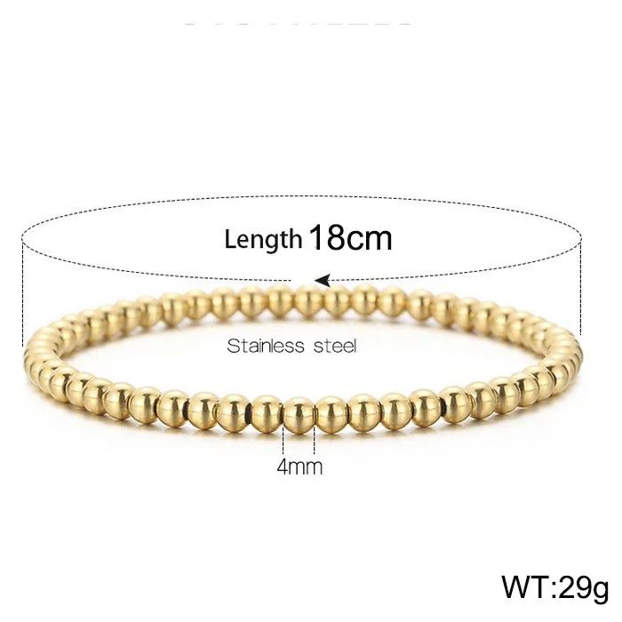 Classic Gold Beaded Bracelet - Image 5