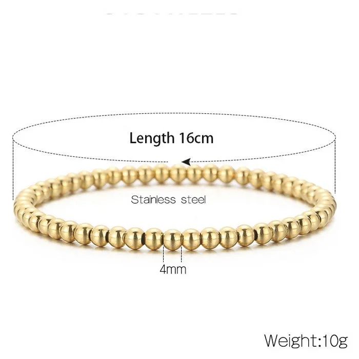 Classic Gold Beaded Bracelet - Image 6