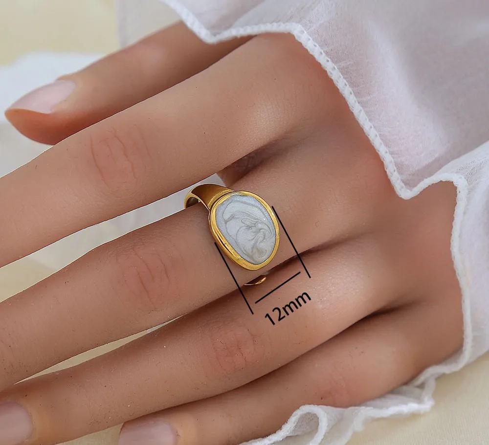 Gold Celestial & Statement Rings Collection – Adjustable Moon, Star, Heart, Mother of Pearl, Wave, and Twisted Bands - Image 7