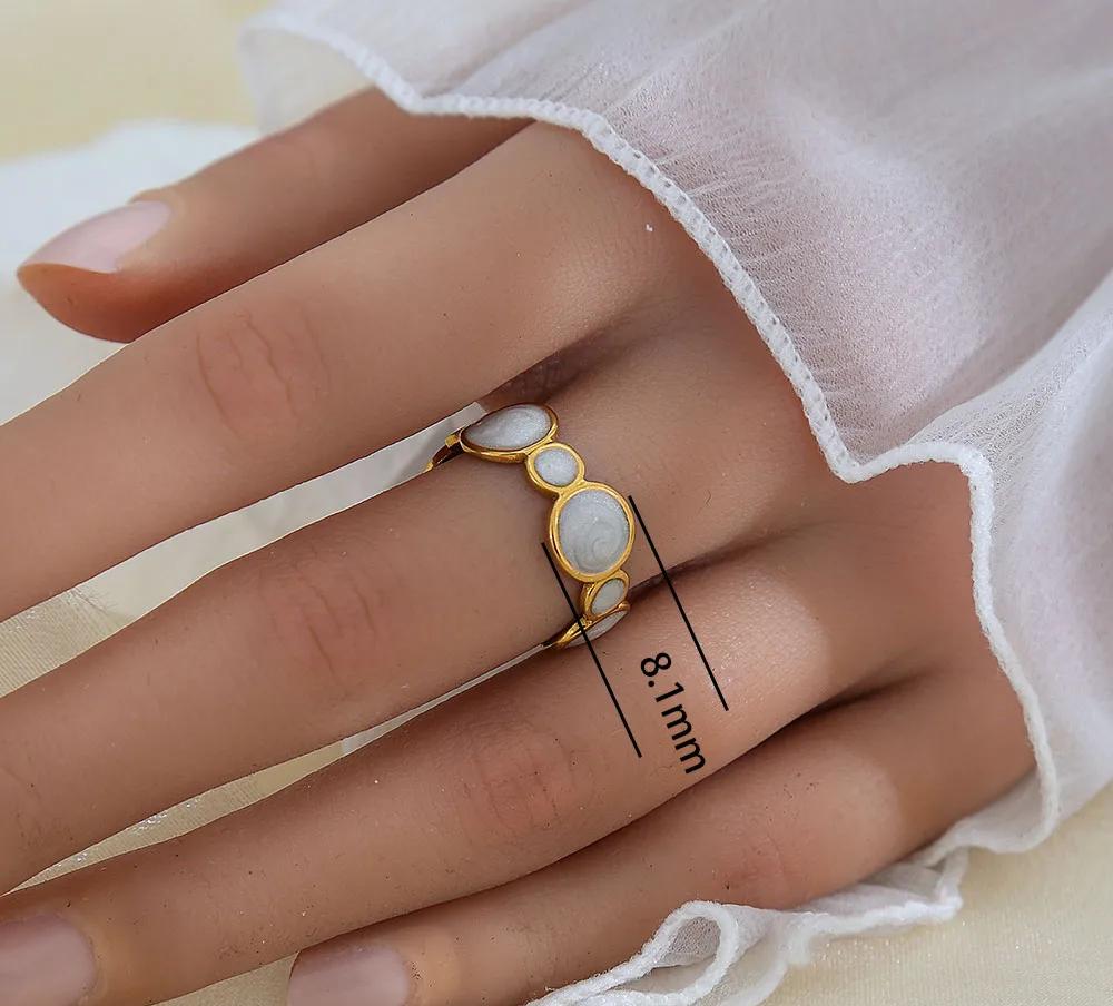 Gold Celestial & Statement Rings Collection – Adjustable Moon, Star, Heart, Mother of Pearl, Wave, and Twisted Bands - Image 8