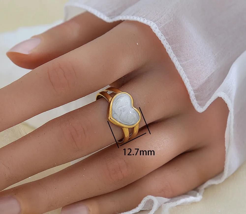 Gold Celestial & Statement Rings Collection – Adjustable Moon, Star, Heart, Mother of Pearl, Wave, and Twisted Bands - Image 5