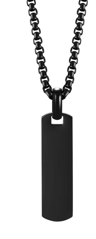 Bold Tag Pendant Necklace - Image 4