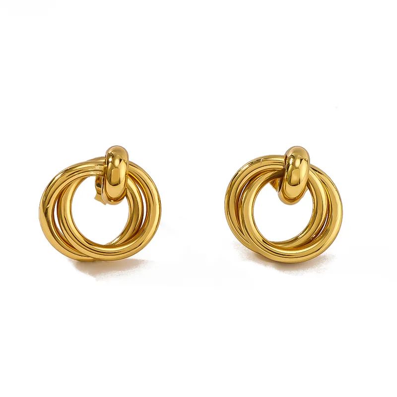 Interlocking Knot Hoop Earrings