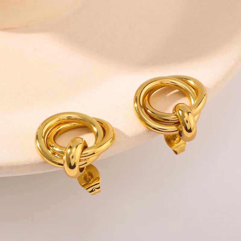 Interlocking Knot Hoop Earrings - Image 4