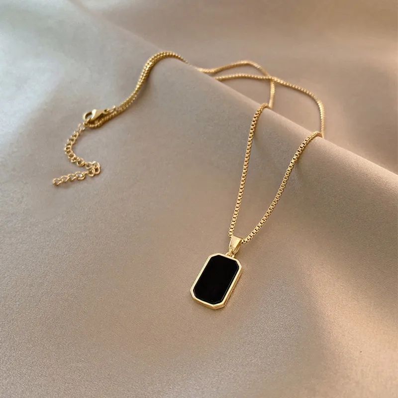 Rectangular Pendant Necklace - Image 4