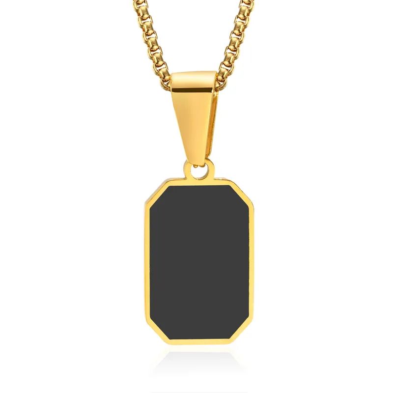 Rectangular Pendant Necklace - Image 3