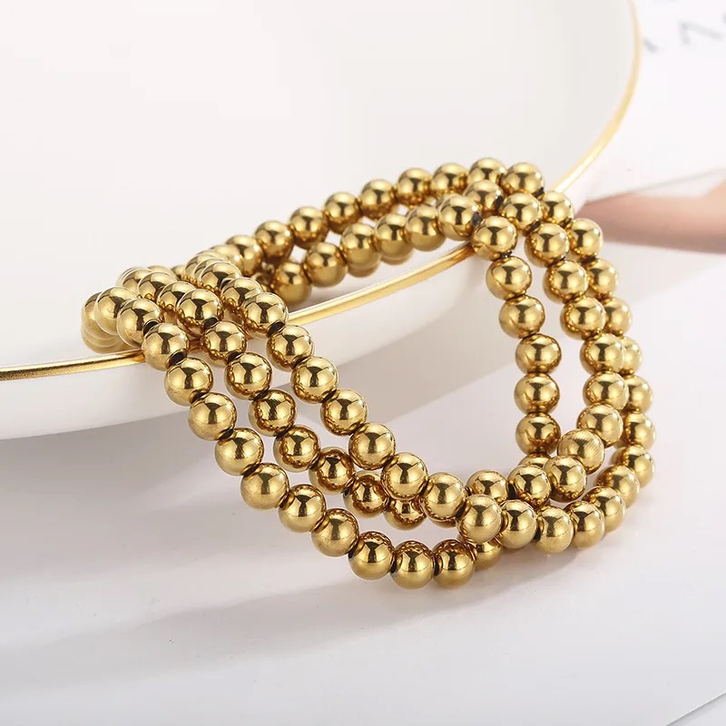 Classic Gold Beaded Bracelet
