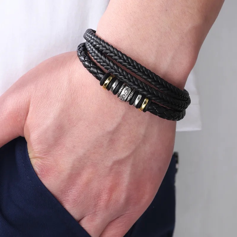 Braided Leather Bracelet - Image 2