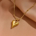 Puffed Heart Necklace