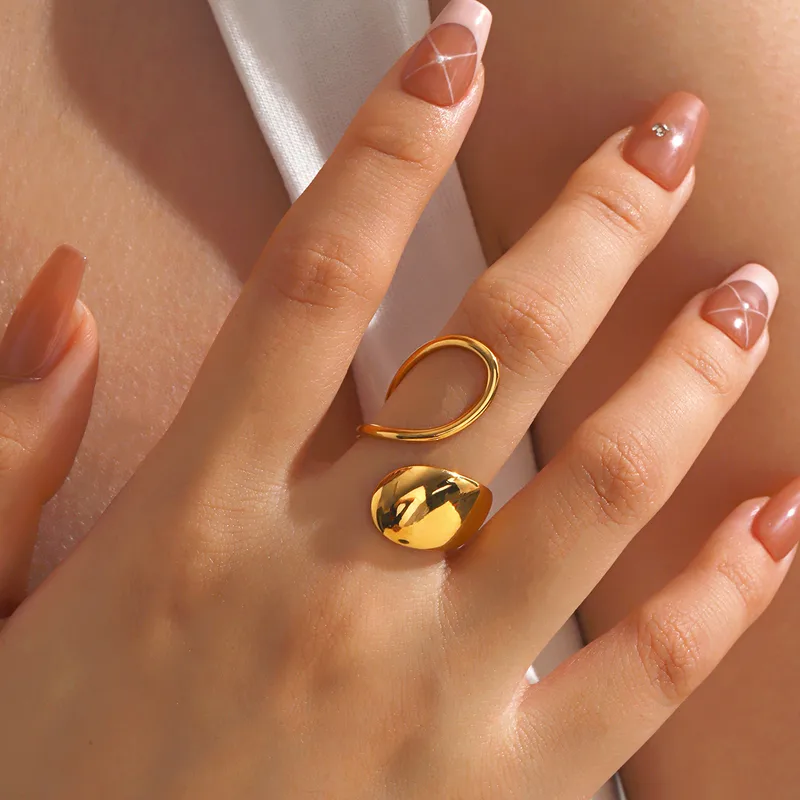 Abstract Teardrop Adjustable Ring - Image 2