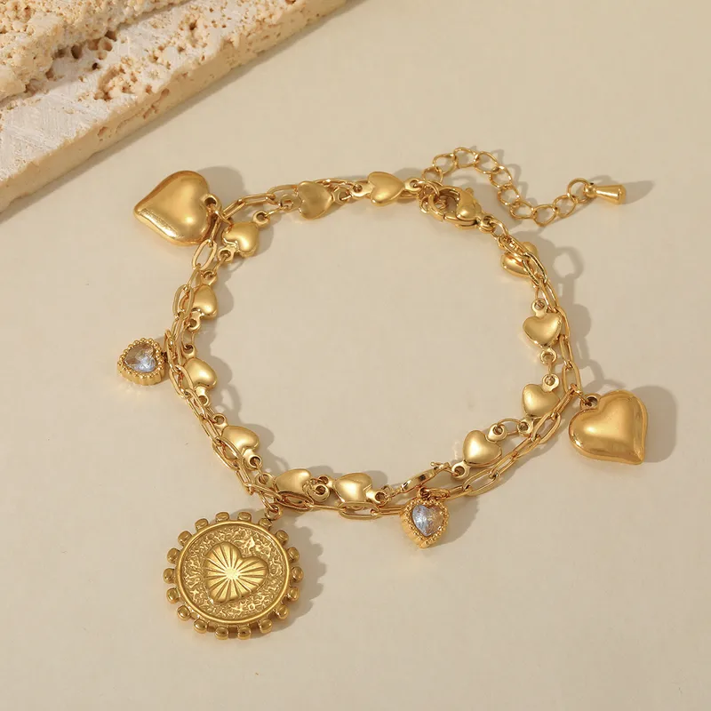 Aurelia Heart Charm Bracelet