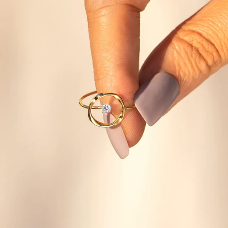 Sterling Silver Circle Ring - Image 3