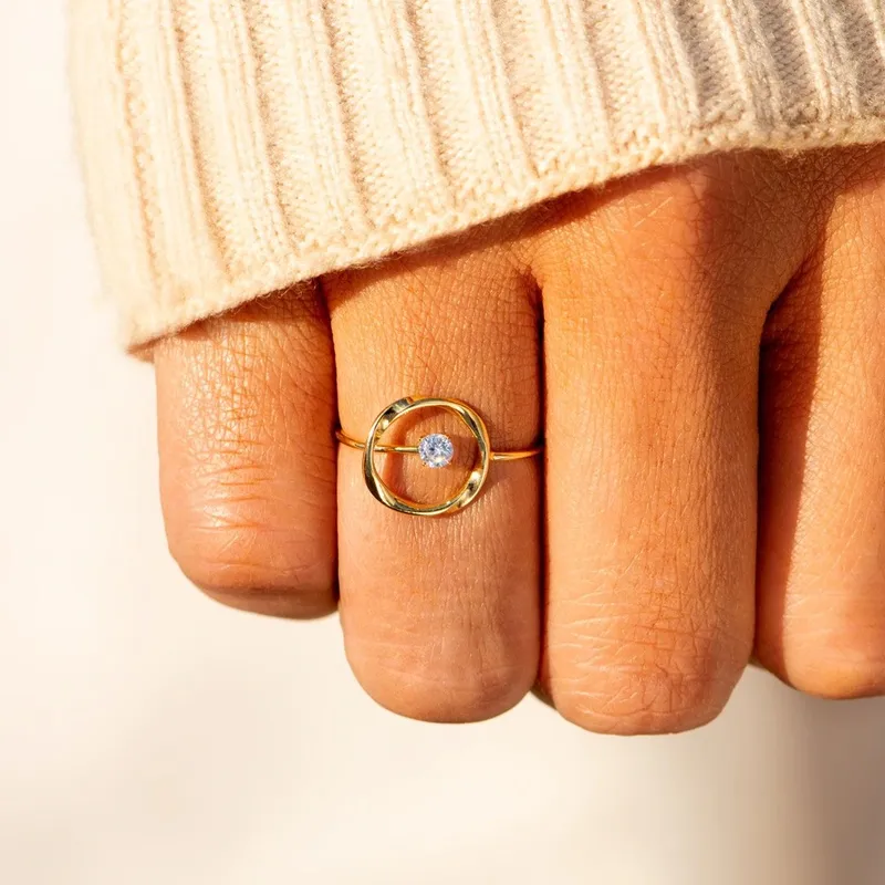 Sterling Silver Circle Ring - Image 2