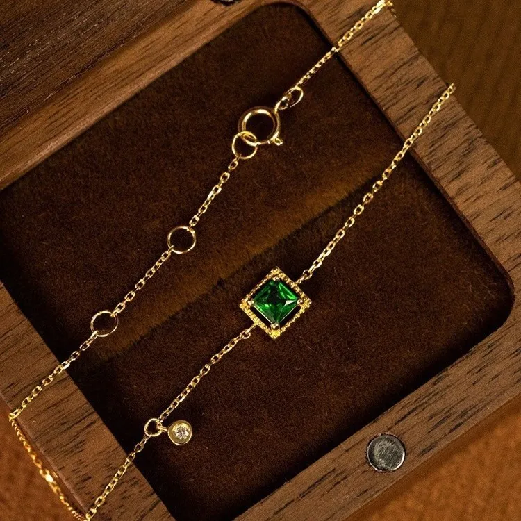 Sterling Silver Emerald bracelet - Image 5