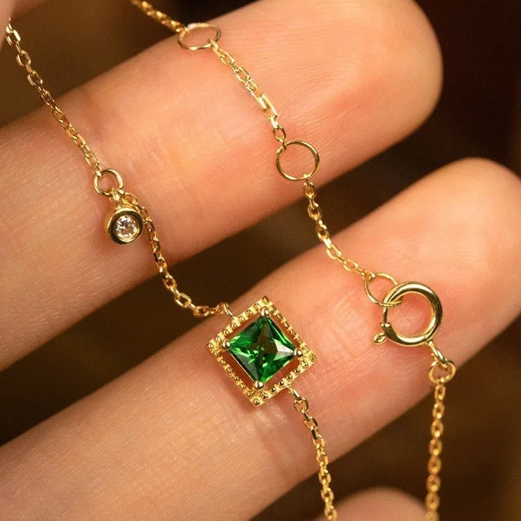 Sterling Silver Emerald bracelet - Image 4
