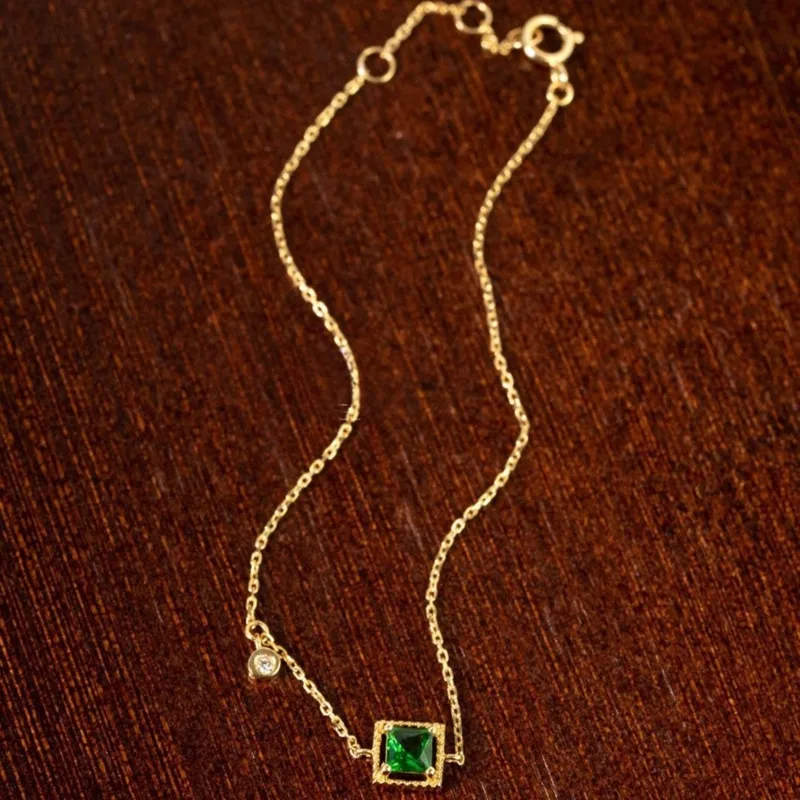 Sterling Silver Emerald bracelet - Image 2