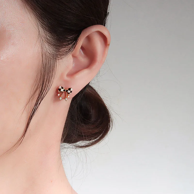 Sterling silver Bow Stud Earrings - Image 3