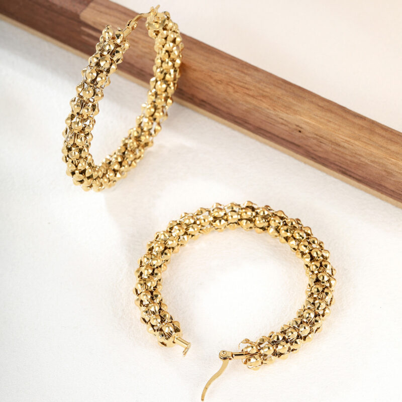 Beaded Hoop Earrings