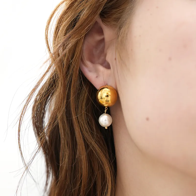 Pearl Drop Earrings - Image 2