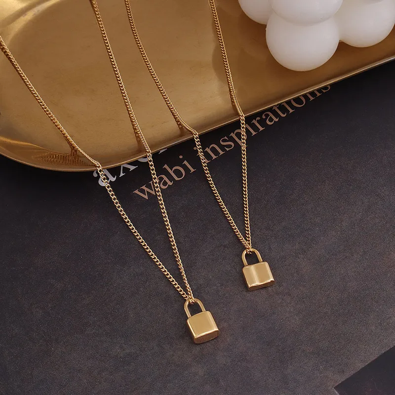 Golden Padlock Pendant Necklace - Image 9