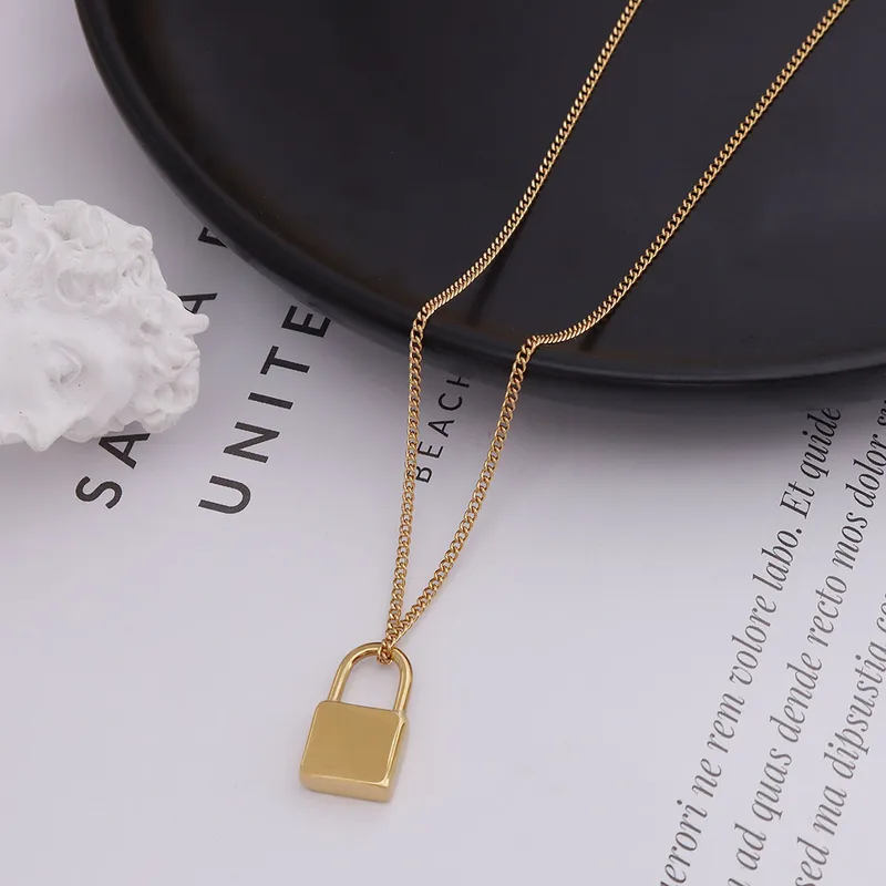 Golden Padlock Pendant Necklace - Image 8