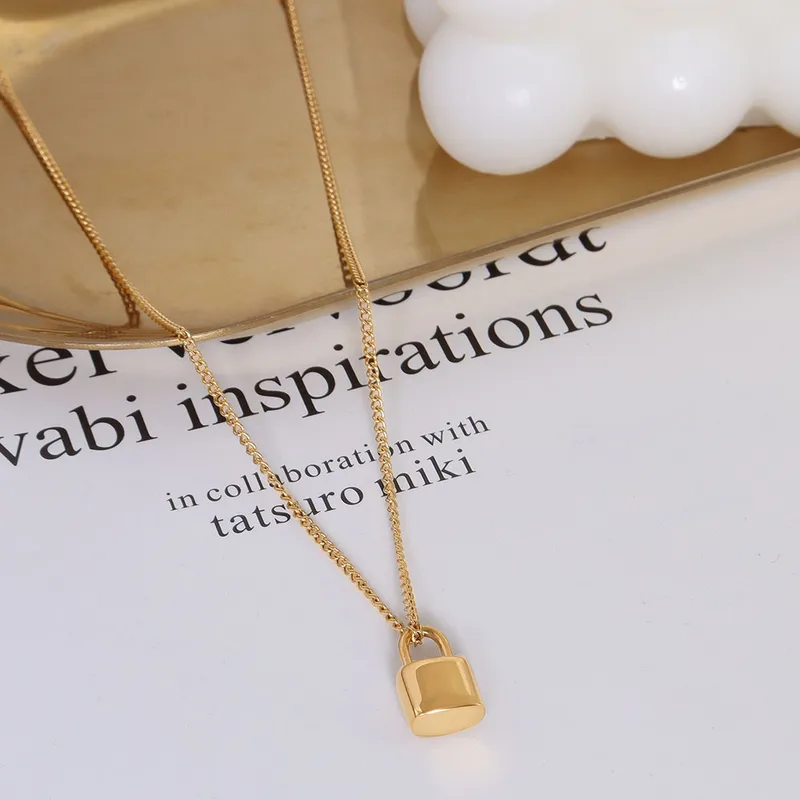 Golden Padlock Pendant Necklace - Image 7